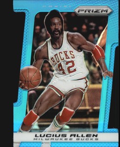 2013-14 Panini Prizm Prizms Light Blue Die Cut Bucks Card #249 Lucius Allen /199