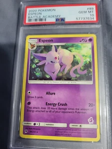 Pokemon PSA 10 gemas como nuevo 2020 Battle Academy Espeon 89/214 - Imagen 1 de 2