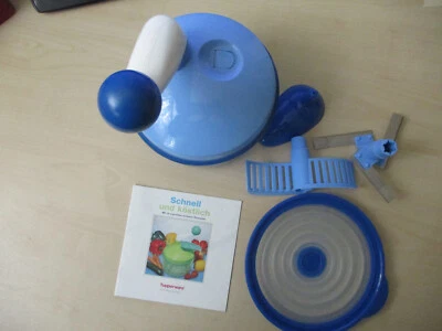 Tupperware Quickchef-3 blau/weiß komplett mit Deckel in sehr guten Zustand - Bild 1 von 4