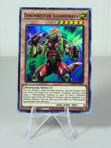 Yugioh - Dinowrestler Iguanodraka - DAMA-EN094 - Super Rare 1st Edition - Picture 1 of 2