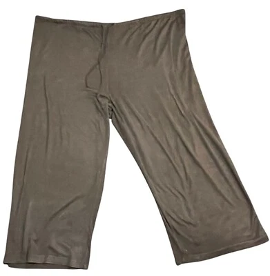 Nicole Miller Wide Leg Cropped Lounge Sleep Pants Black Sz XL Lightweight - Image 1 of 4