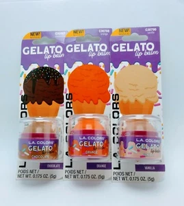 3 L.A. Colores Chocolate Naranja Perfumado Vainilla Gelado Bálsamo Labial Calma Hidratos - Imagen 1 de 4