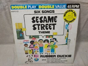 SESAME STREET Theme Songs Rubber Sickie Wdp2102 Wonderland Vintage (B1) - Picture 1 of 2