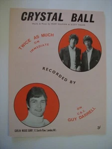 CRYSTAL BALL Sheet Music TWICE AS MUCH 1967 published in UK - Picture 1 of 2