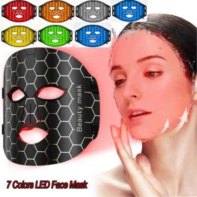 LED Mask Face Red Light Therapy 7 Colors Adjustment For Face Beauty Skindion - Image 1 of 4