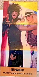 MOTLEY CRUE & W.A.S.P. 2 SIDED POSTER POSTER 1980'S 11" X 23" RARE! - Bild 1 von 2