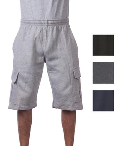Pro Club Men's Six Pocket Fleece Cargo Shorts - Picture 1 of 17