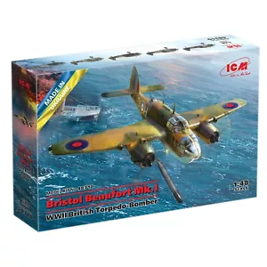 Modelo de avión ICM 48310 1:48 Bristol Beaufort Mk.I torpedero británico Segunda Guerra Mundial - Imagen 1 de 23