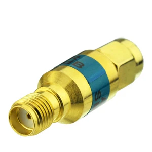 Gold 2W SMA JK Male to Female RF Coaxial Attenuator DC-6GHz 50ohm 10dB Connector - Picture 1 of 3