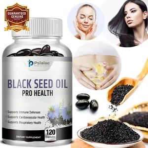 Black Seed Oil 500mg-100% Organic Cold Pressed Cumin Nigella Sativa Thymoquinone - Picture 1 of 11