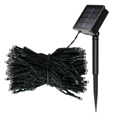 Solar Lichterkette außen LED Garten Party Deko 3000K warmweiß 200 LEDs 22m - Bild 1 von 4