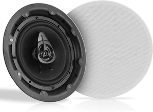 Pyle PWRC83 Ceiling and Wall Mount Speaker, 8” Dual 2-Way Audio, White - Picture 1 of 7