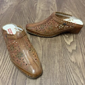 Pikolinos Brandy Romana Cutout Floral Sandals Slides Mules EU Sz 37 @US 6.5 - 7 - Picture 1 of 10