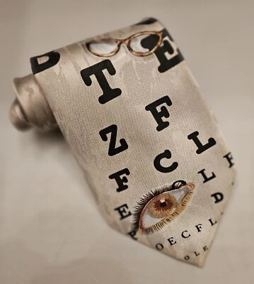MARCO POLO OPTOMETRIST Divertido Examen Eye Chart TIE 3-1/2"w x 58" l Foto 1 de 4