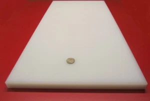 Tivar HOT High Temp. UHMW PE White Sheet 3/4" (.750") Thick x 12" x 24" - Picture 1 of 11