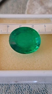 SMARAGD IM LABOR HERGESTELLT (doppelt) Karat 24,35 - Bild 1 von 3