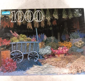 Dried Flower Market Guild 1000 Piece Jigsaw Puzzle 1996 Parker Brothers - Picture 1 of 4
