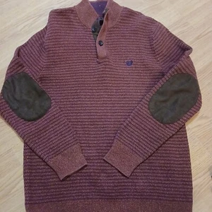 Men’s Chaps Quarter Button Pullover Sweater Medium - Picture 1 of 4