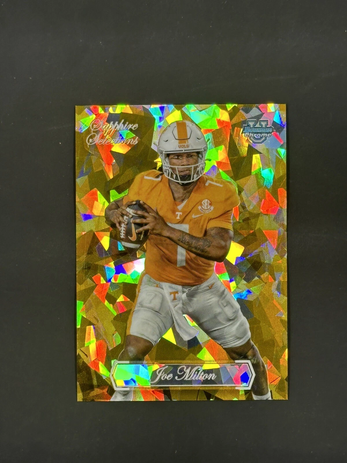 2023 Bowman Chrome U Sapphire Selections Joe Milton Gold #/50 Tennessee
