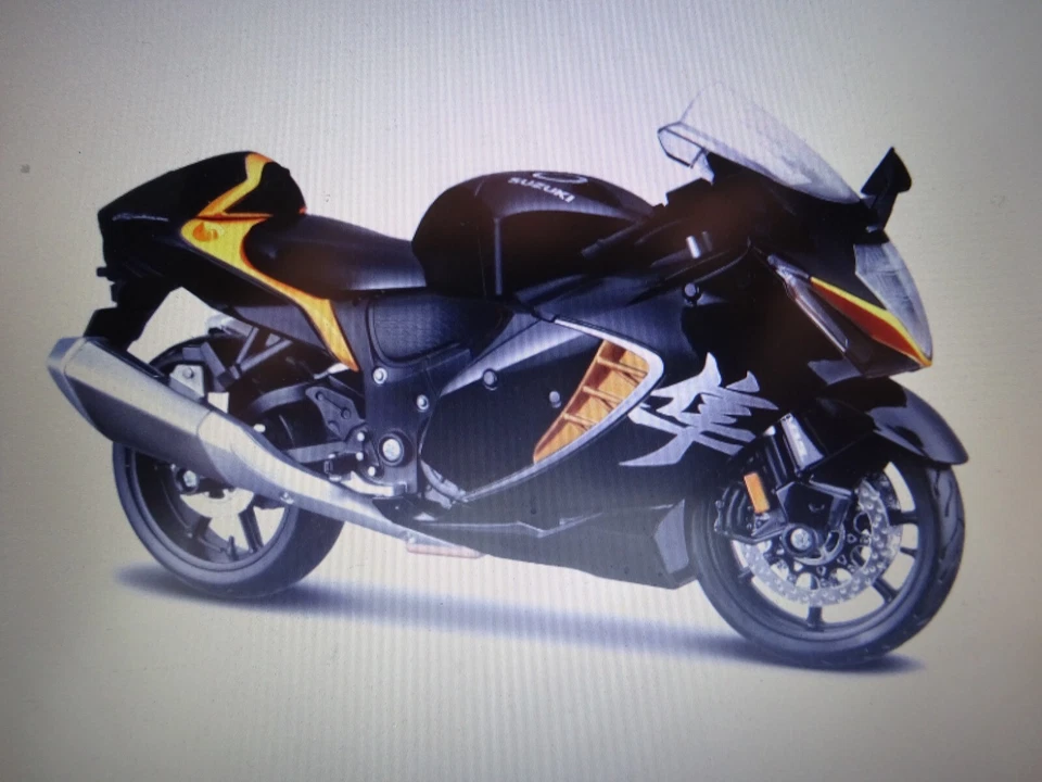 Suzuki Hayabusa 2022 Motorrad Modelmotorrad *NEU*  ca. 16cm schwarz 1/12 - Bild 1 von 1
