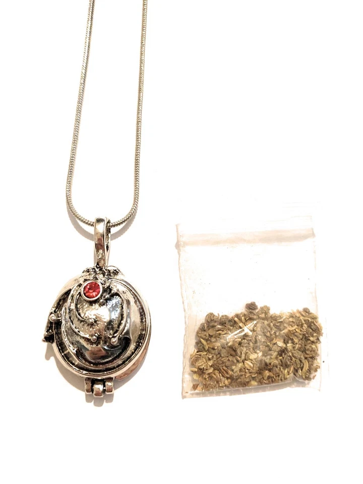 The Vampire Diaries Collana Medaglione Elena Gilbert con Verbena Omaggio Vampiri - Immagine 1 di 3