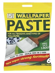 5 Rolls Extra Strong Wallpaper Adhesive Paste Super Stick Wall Paper Paste - Picture 1 of 2