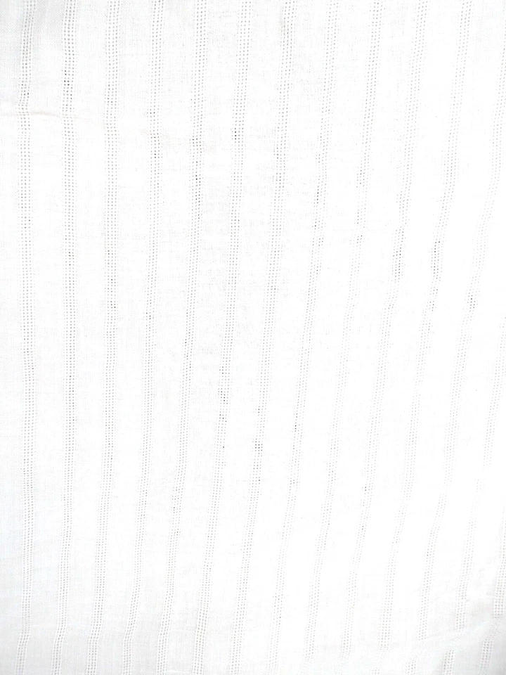 100% Linen Woven Fabric Off White Dobby Stripe - Image 1 of 3