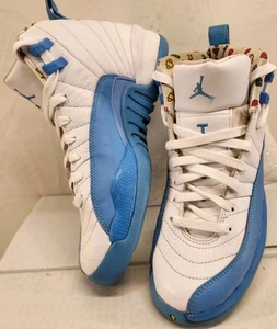 Jordan 12 Retro "Emoji" weiß/university blue (DQ4365 114) große Kindergröße 7Y - Bild 1 von 14