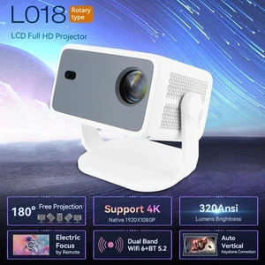 4K LCD Projector 650 ANSI 1080P Auto Focus Android 11 WiFi 6 & BT5.2 - Picture 1 of 7