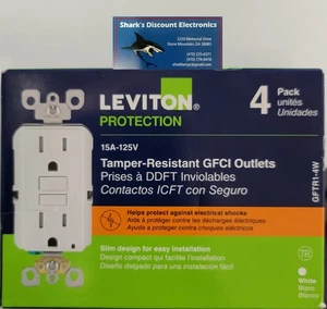 Leviton M32-GFTR1-4W Steckdosen manipulationssicher - weiß - Bild 1 von 3