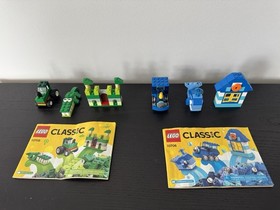 LEGO Classic Blue Creativity Box 10706 Green Creativity Box 10708  100% Complete