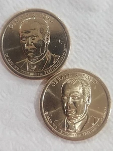 2016 P&D Gerald Ford Presidencial Monedas de un dólar Moneda Sin Circular Bu Set 2 - Imagen 1 de 1
