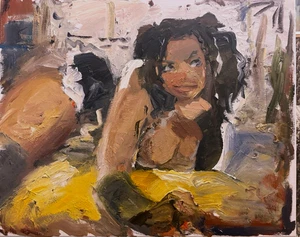 Boudoir Figure Portrait Realism Disney Oil Painting 16x20 Canvas Original Signed - Picture 1 of 4