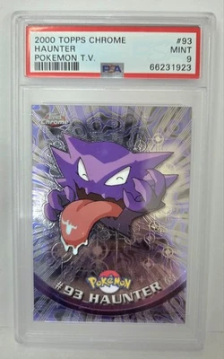 PSA 9 Topps Chrome Haunter #93 GEM MINT 2000 Pokemon 2000 Pokémon T.V.  - Image 1 of 2