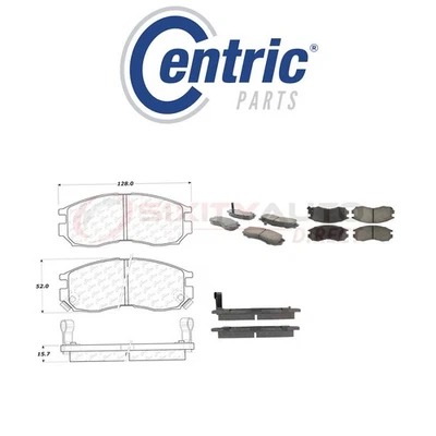 Centric Ceramic Disc Brake Pads w Shims for 1990-1998 Eagle Talon 1.8L 2.0L ly - Image 1 of 4