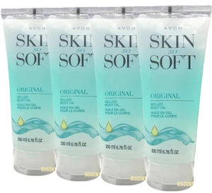 Aceite corporal gelificado original Avon Skin so Soft 6,7 fl. oz. Lote 4 bañeras - Imagen 1 de 3