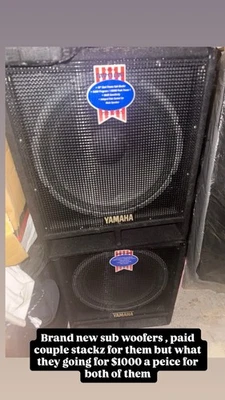 Yahama Subwoofers DJ Equipment Audio Sound Connect to Speakers 2-Way - Image 1 of 3