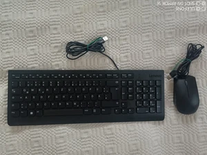 *WOW* Lenovo Calliope USB Keyboard Mouse SD51B37328 00PH131 Black USA/EU QWERTZ - Picture 1 of 7