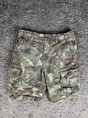 Pantalones Cortos Carga American Eagle Para Hombre 32 Next Level Flex Largo Más Largo Camuflaje Verde Foto 1 de 4