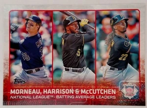 2015 Topps #127 League Leaders Morneau/Harrison/McCutchen - Picture 1 of 2