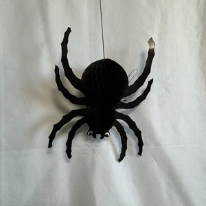 Ragno nero di Halloween - Vintage 1986 fustellato nido d'ape 3D - Foto 1 di 2