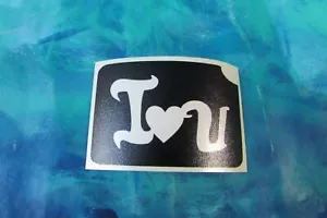 (Lot of 4) ~ 3 layer glitter tattoo stencils 2 1/4"~I Heart U~ I Love You~ Nice - Picture 1 of 2