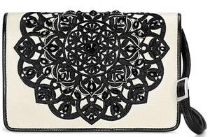 Neu mit Etikett Brighton JOURNEY to INDIA bestickter Organizer Leder Umhängetasche unverbindliche Preisempfehlung des Herstellers 295 $ - Bild 1 von 5