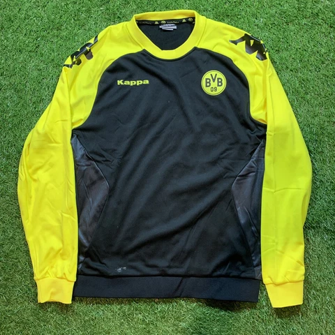 RARE Kappa Borussia Dortmund Mens XL Soccer Sweater Football Training Kit Black Cover