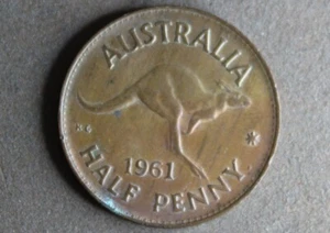 * 1961y. HALFPENNY GOOD CIRCULATED #FJP46 - Picture 1 of 6