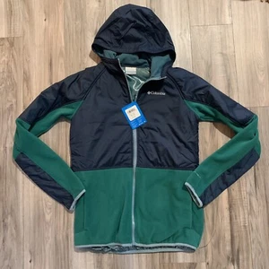 Columbia Omni Heat Fleece Jacket Y XL fits Women’s Small blue green - Picture 1 of 3
