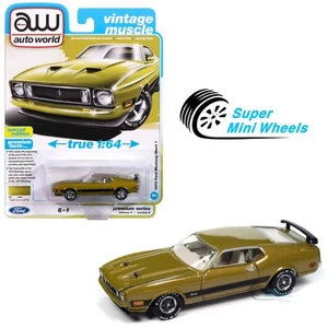 Auto World 1:64 1973 Ford Mustang Mach 1 - Bright Green - Picture 1 of 2