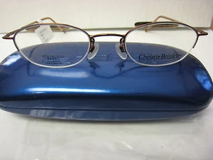 CHRISTY BRINKLEY Eyeglass Frames SYNERGY in COPPER 47-20-130 With Unger Case - Picture 1 of 5