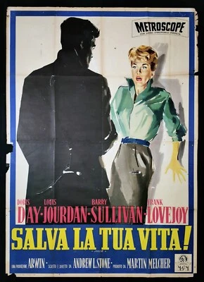 SALVA LA TUA VITA poster manifesto Doris Day Louis Jourdan Julie Noir C78 - Bild 1 von 2