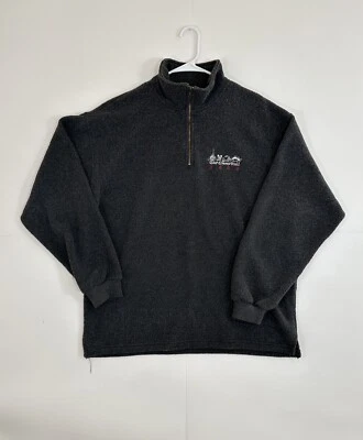 Vintage Walt Disney World 2000 Jacket Adult Size Large Gray Fleece 1/4 Zip USA - Image 1 of 4